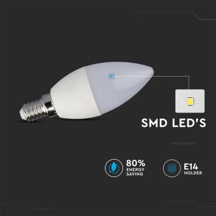 LED RGB Aptumšojama spuldze E14/4,8W/230V 4000K + tālvadības pults